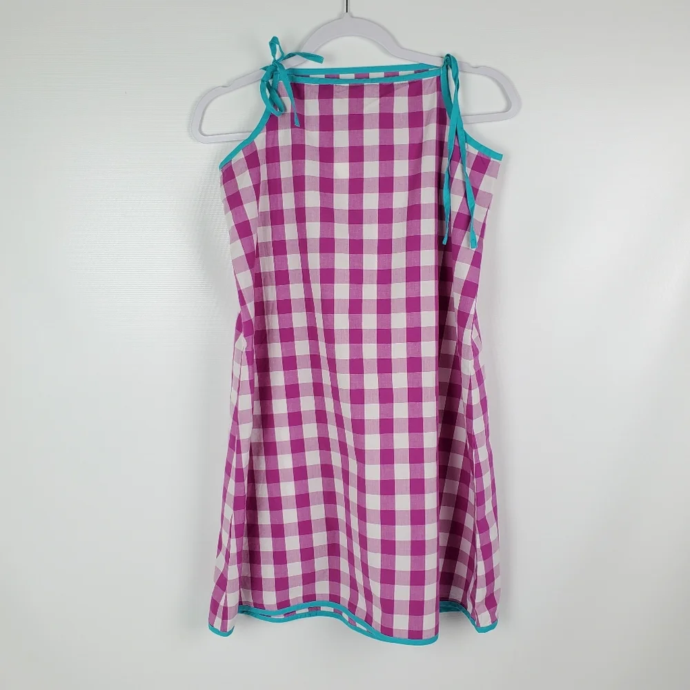 Hanna Andersson Cotton Aline Checked Dress 160 - Picture 4 of 9